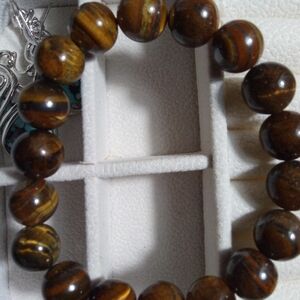 Tiger's Eye Stone - Round Beads Bracelet